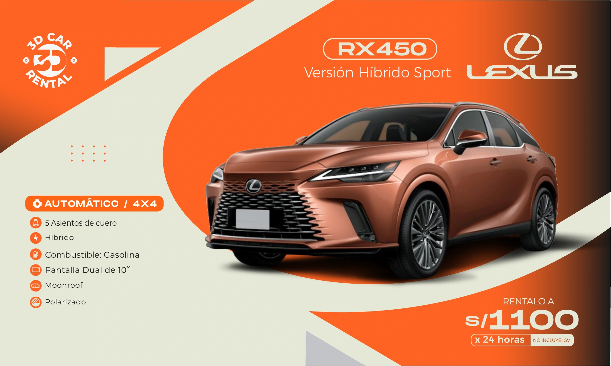 Lexus RX450 Versión Híbrido Sport