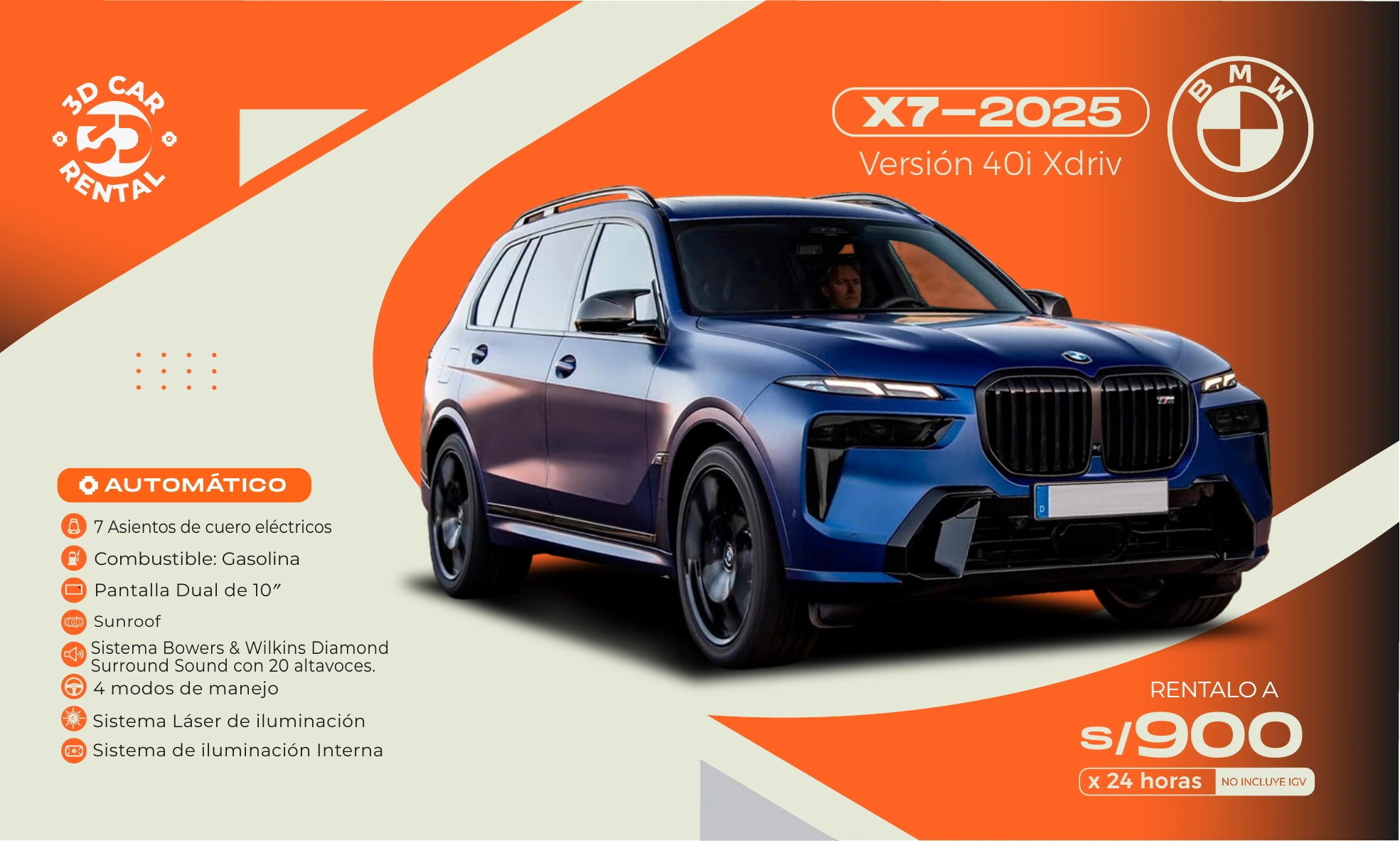 BMW X7 2025 Versión 40i Xdrive