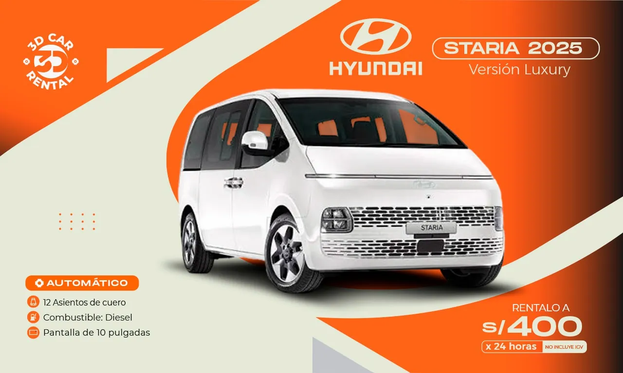 Hyundai Staria 2025 Versión Luxury